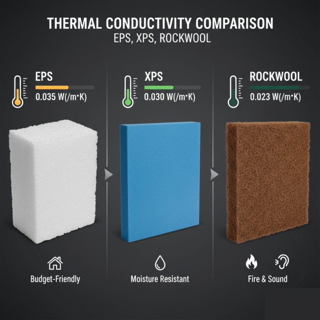 Thermal Conductivity EPS XPS Rockwool