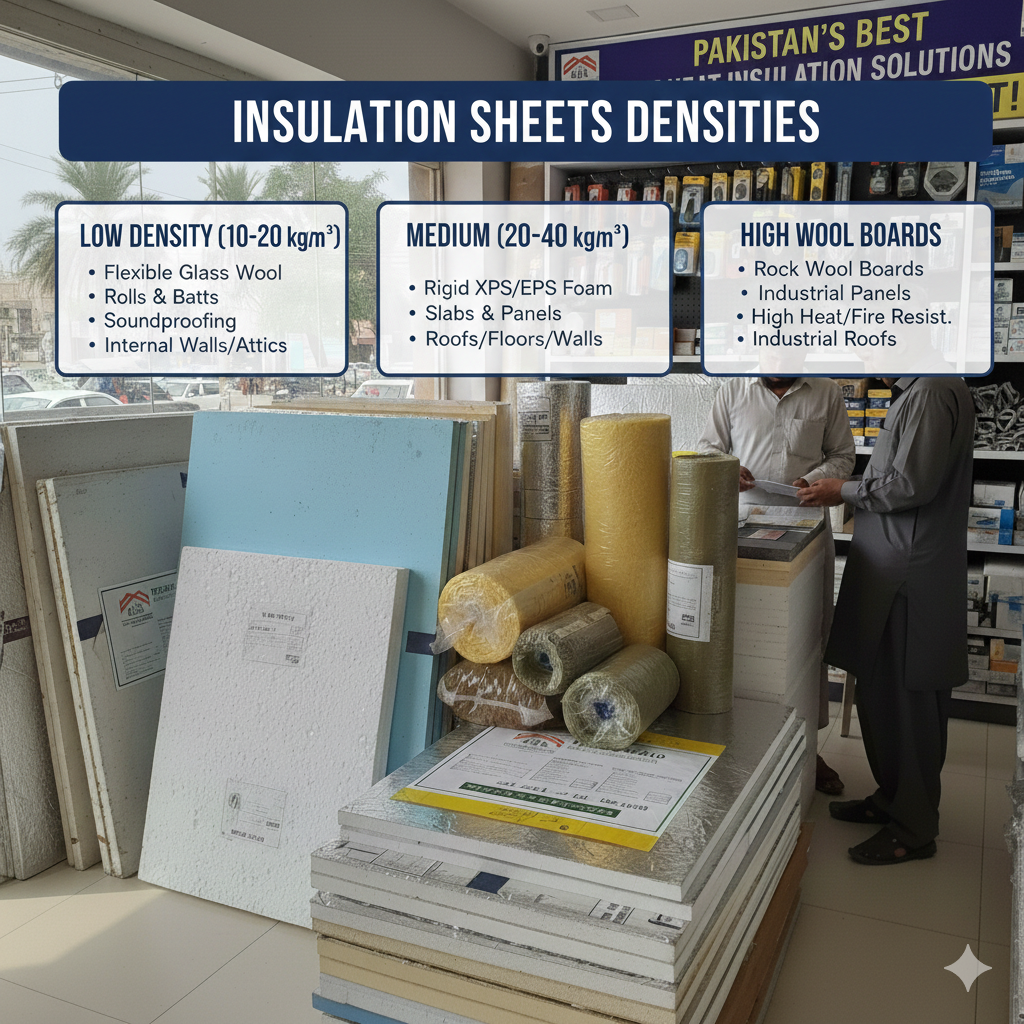 Insulation Sheet Densities Explained (EPS / XPS / Rockwool / Glasswool / Aluminium Foil)