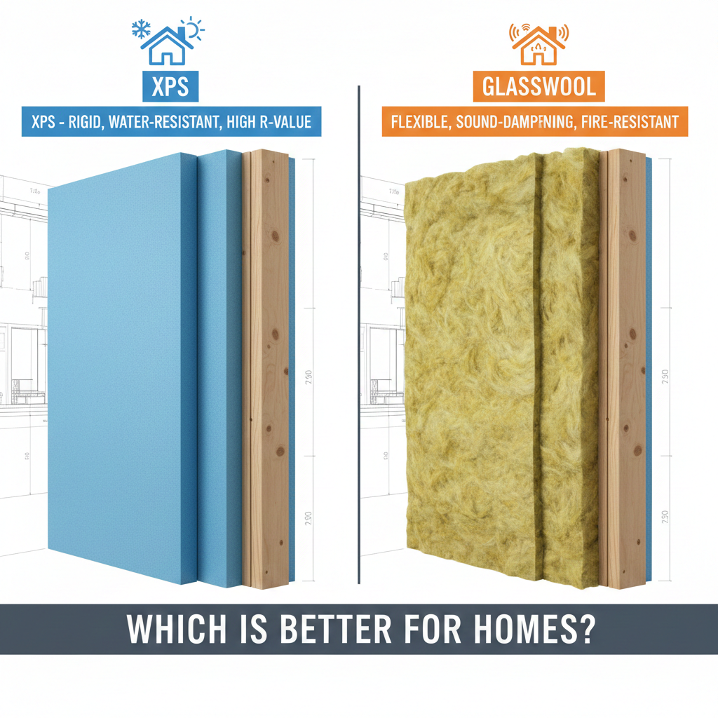 XPS vs Glasswool – Which Is Better for Homes?