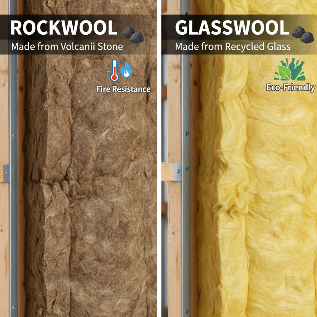 Glasswool vs Rockwool – Key Differences